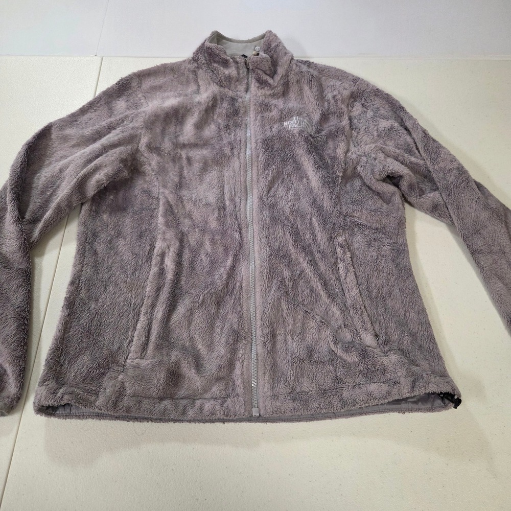 The North Face Osito 2 Full Zip Fleece Jacket Gray Womens Medium Regular Fit